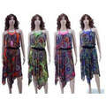 Women's Ornate Circular Print Sundresses w/ 5 Medallion Ad